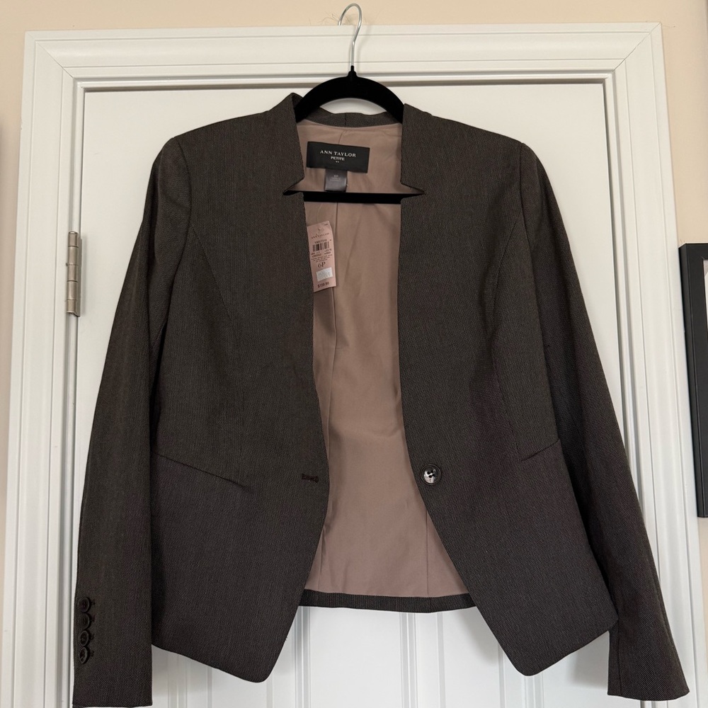 NWT Ann Taylor Dark Brown Blazer